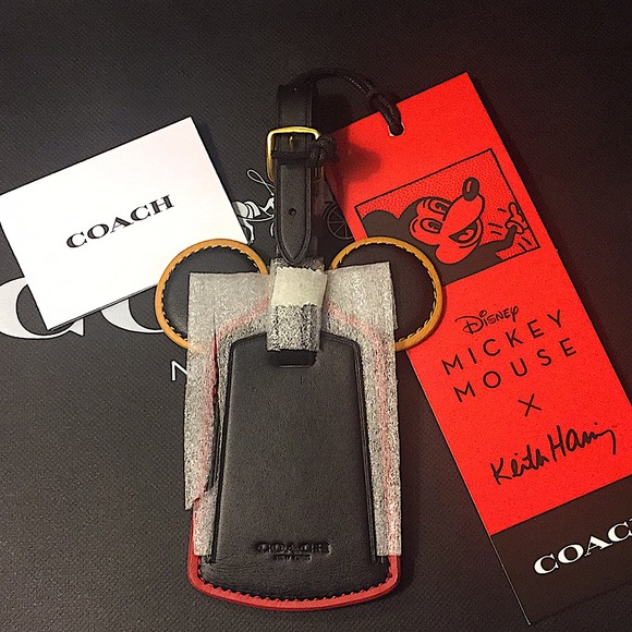 (UNISEX) COACH DISNEY MICKEY MOUSE LUGGAGE TAG NWT - Picture 6 of 10